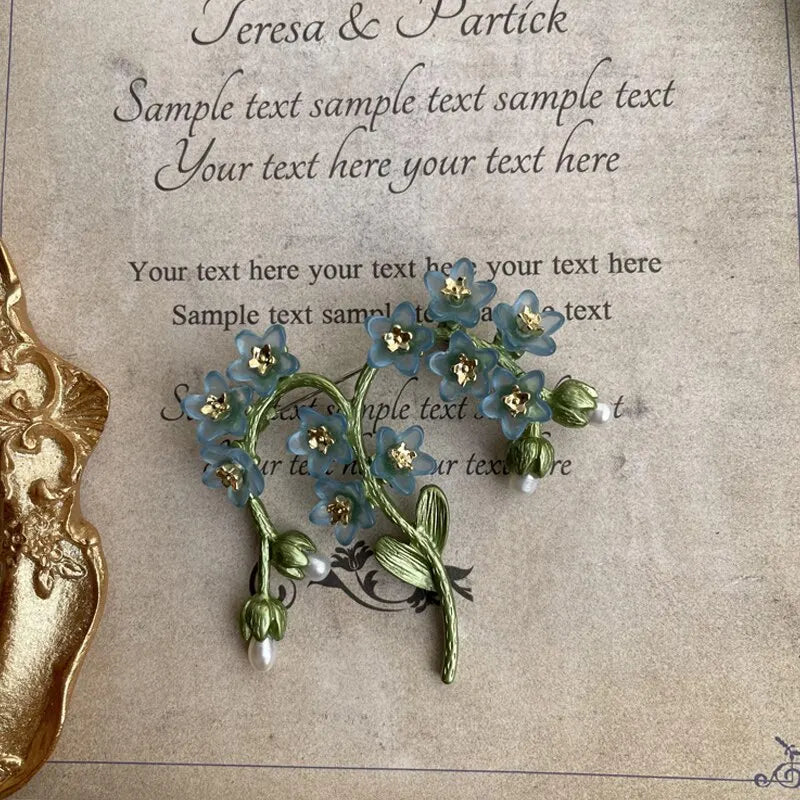 Broche Vintage Fleur Émaillée
