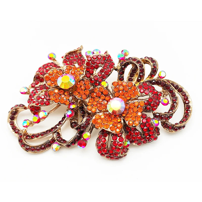 Broche Double Fleur Élégante