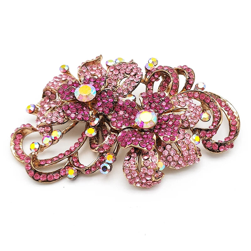 Broche Double Fleur Élégante
