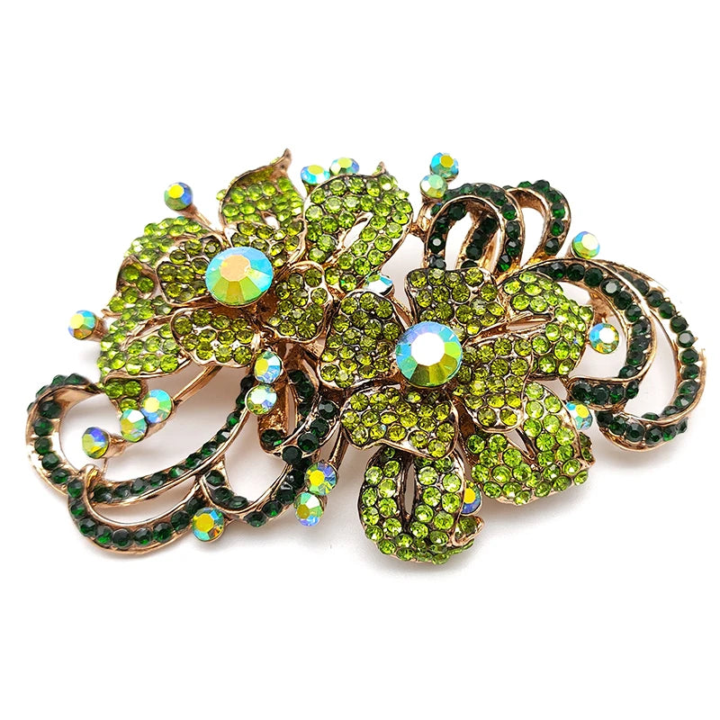 Broche Double Fleur Élégante