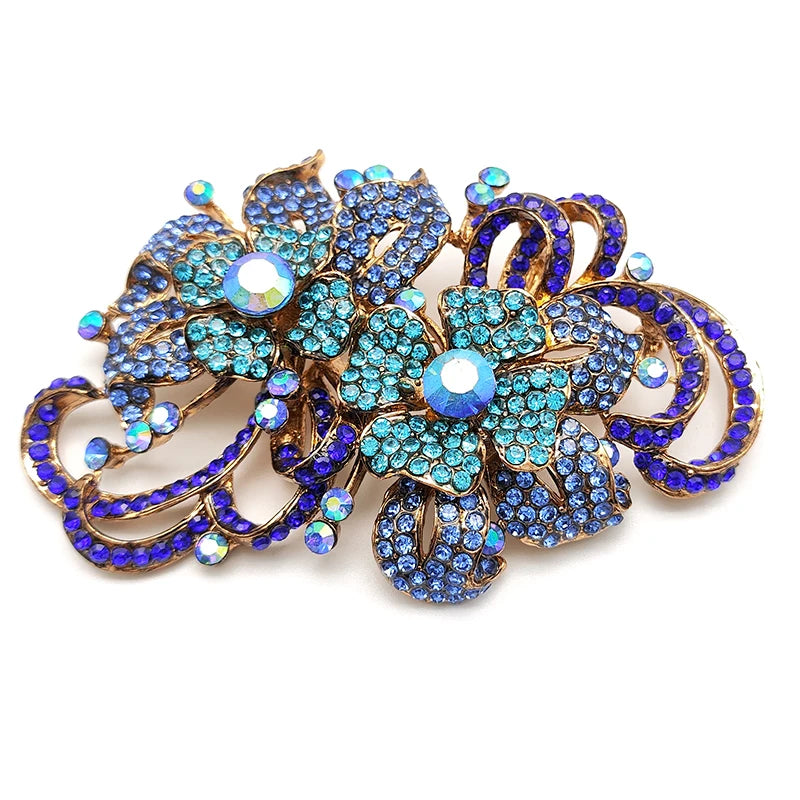 Broche Double Fleur Élégante