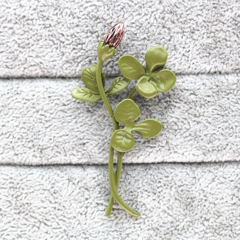 Broche Vintage Fleur Émaillée