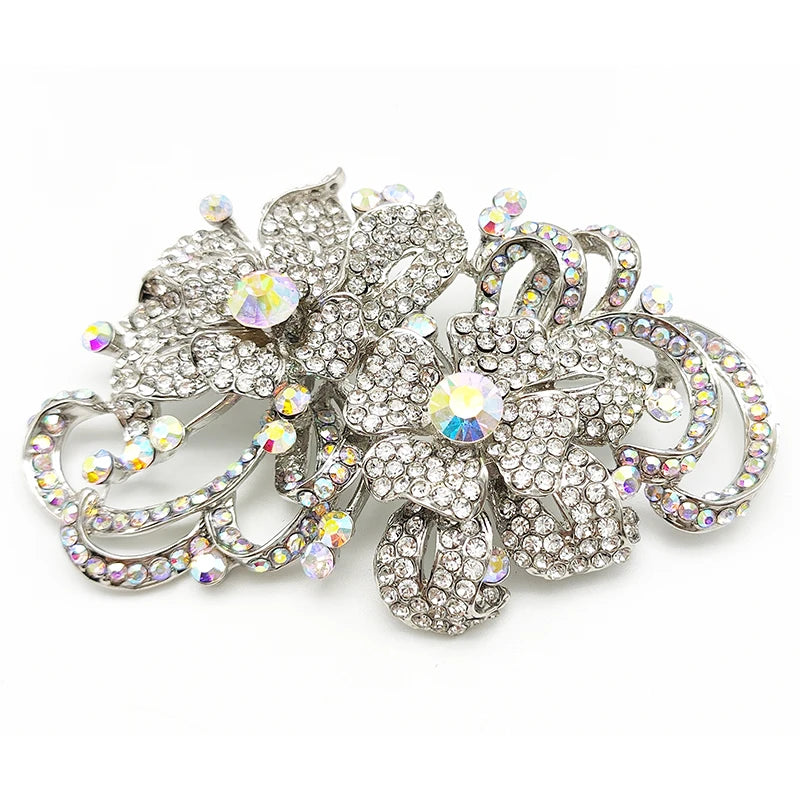 Broche Double Fleur Élégante