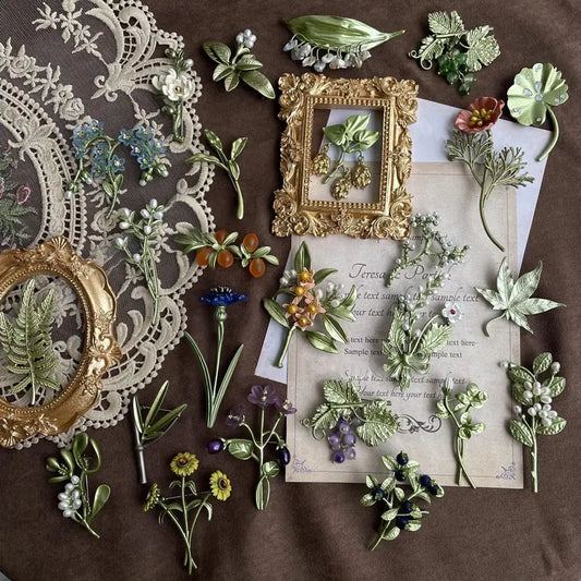 Broche Vintage Fleur Émaillée