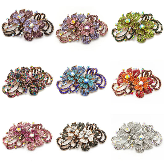Broche Double Fleur Élégante